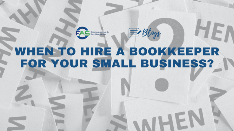placards with the word 'when' asking small business owners when should they hire a bookkeeper