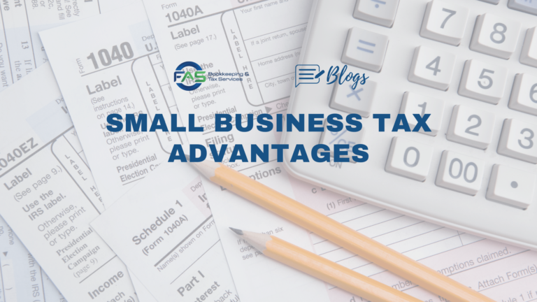 tax forms indicating small business tax advantages