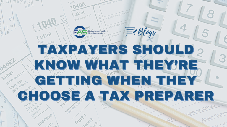 Taxpayers should know what they’re getting when they choose a tax preparer