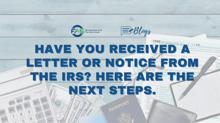 Have you received a letter or notice from the IRS? Here are the next steps.